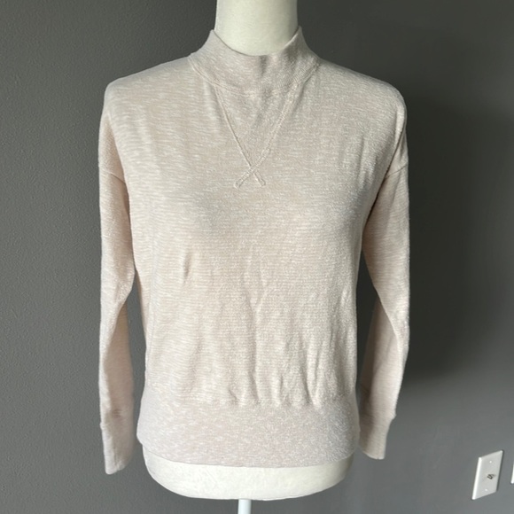 Madewell Mockneck Cream Knit Pullover Sweater - Picture 1 of 10